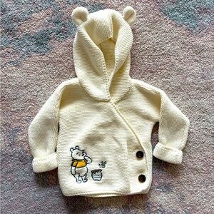 Hanna Andersson Cream Knit Sweater with Bear Design
